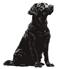 Obraz premium Silhouette labrador retriever dog artwork high resolution picture