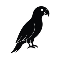 Fototapeta premium Silhouette of a Parrot