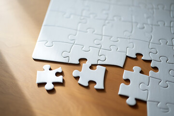 Obraz premium Jigsaw Puzzle Pieces Solution Concept