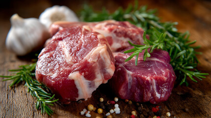 Obraz premium Raw meat cuts