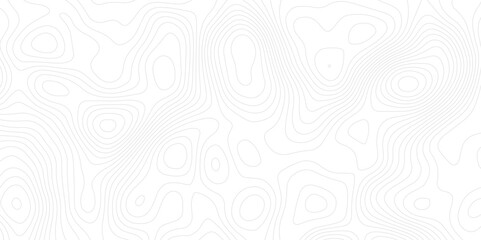 The grey white on black contours vector topography stylized height of the lines. The concept of a conditional geography scheme and the terrain path. Ultra wide. Map vector terrain Illustration.	