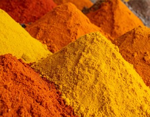 Colorful Spices in a Small Wooden Bowl