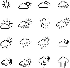 clouds icons , many forms and style