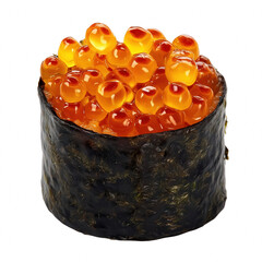 Exquisite bunch of colorful jelly sushi rolls artfully presented on a white background to highlight their unique textures and flavors,PNG Transparent Background