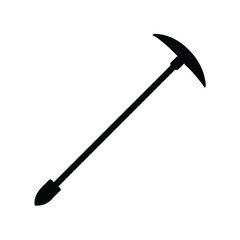 Silhouette of a Hand hoe 