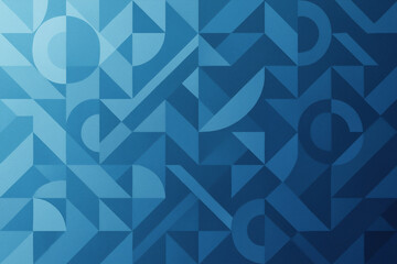 Obraz premium Futuristic Blue Geometric Pattern / 未来的なブルーの幾何学模様