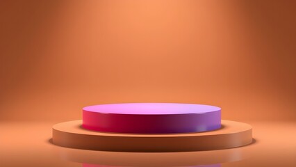 Product Decorating items Background or Contextdescriptive Style Color Palette with 3D Podium And Themed Elements
