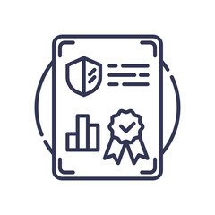 Digital appraisal report with shield, chart, and badge icons symbolizing security, analysis, and certification.