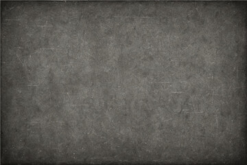 A dark gray grunge metal design on an old, rough concrete wall creates a textured backdrop