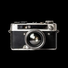 Vintage camera, black and silver