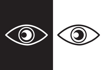 eye icon set. eyesight symbol , eye, view, vision icons in flat style