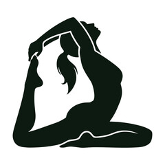 Dynamic Yoga Backbend Silhouette  Strength Balance and Flexibility