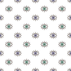 Symbols eyes seamless vector pattern
