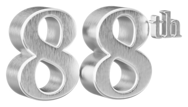 88th Anniversary silver Number 3D
