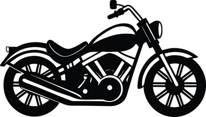 Fototapeta premium Classic American Chopper Silhouette 4th of July Patriotic Design