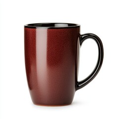 Elegant Brown Ceramic Mug with Smooth Surface and Sleek Handle