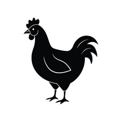 Silhouette of a chicken