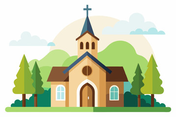 Naklejka premium Religious Church Background Vector
