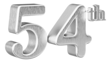 54th Anniversary silver Number 3D