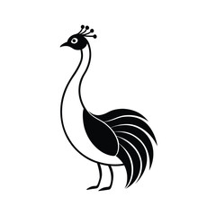 Silhouette of a Peacock