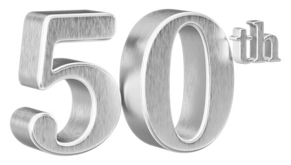 50th Anniversary silver Number 3D