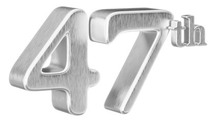 47th Anniversary silver Number 3D