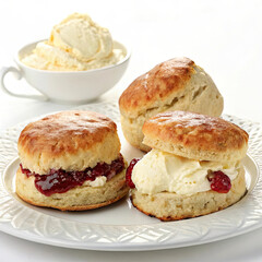 homemade apple pie with cream