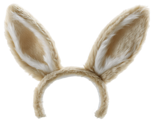 Fluffy bunny ears costume accessory designed for playful occasions, perfect for parties or dress up events. These adorable ears add whimsical touch to any outfit, enhancing fun and creativity