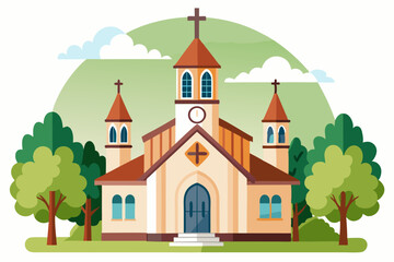 Naklejka premium Church Icon Vector Graphic