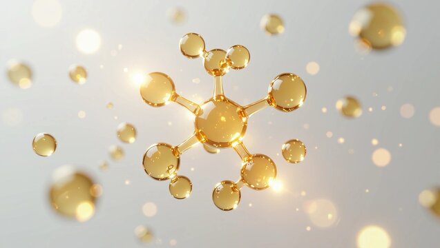 Elegant 3D render showcasing a trehalose molecule in suspension, highlighting its intricate structure and molecular design for scientific visualization.