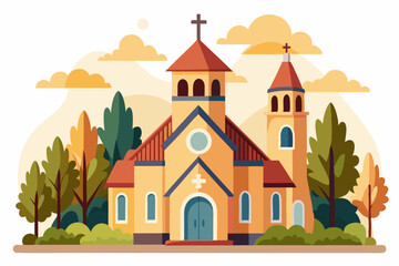 Naklejka premium Clean Church Design Vector