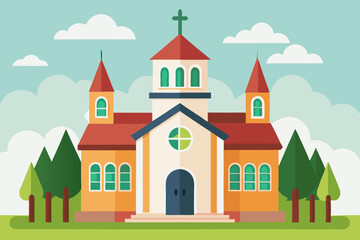 Church Graphic White Background