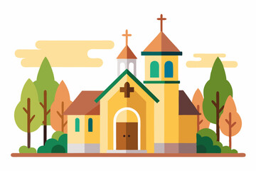 Fototapeta premium Elegant Church Vector Design