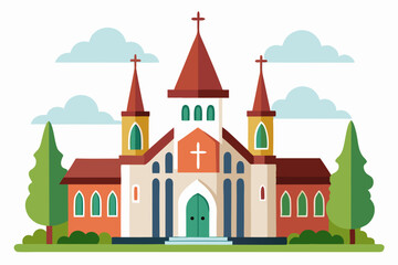 Fototapeta premium Elegant Church Vector Design