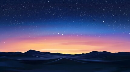 Desert road at twilight