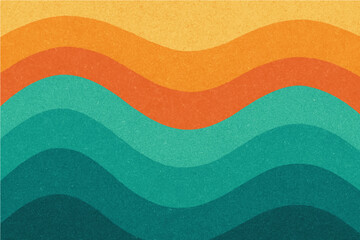 Abstract colorful waves vector design illustration art with rainbow hues and wavy lines.