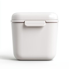 Minimalist White Storage Container with Lid for Home Organization
