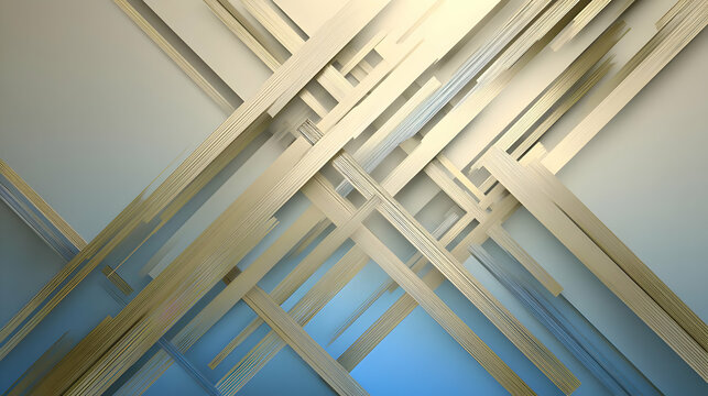 with interlocking parallelograms in gradient metallic tones