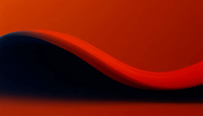 Abstract black waves design a vibrant wallpaper with red light and artistic curves.