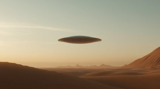 Mysterious ufo encounter in space digital abstract light landscape exploring alien mysteries