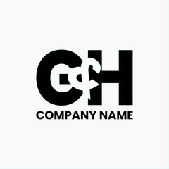 G and H letter design logo