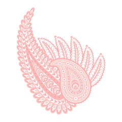 Fototapeta premium Paisley isolated. Card with paisley isolated for design. Floral vector pattern. Embroidery floral vector pattern.