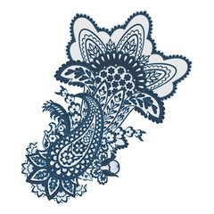 Floral Paisley vector pattern. Damask Isolated ornament