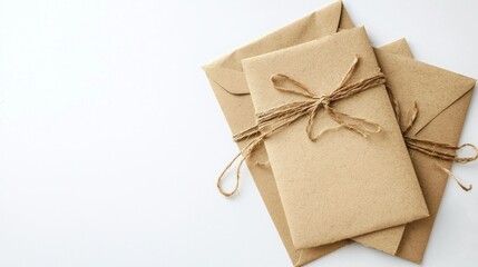 Handmade greeting cards isolated on white background