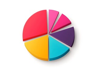 Fototapeta premium Colorful Pie Chart: Modern Data Visualization and Business Analytics Tool