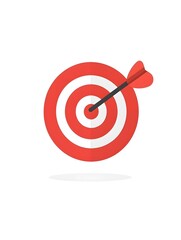 Target Bullseye Arrow Marketing Strategy: Focus on Success and Achievement with Precision and Vision - A Conceptual Illustration for Business Goals
