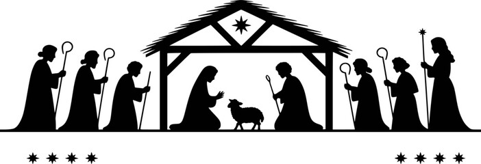 Nativity SVG - Manger Svg - Stable SVG - Christmas Svg - Nativity Clip Art - Nativity Silhouette
Nativity SVG, Nativity scene svg, Christmas SVG, Holiday Decoration Decal, Vinyl Cut File, NativitPrint