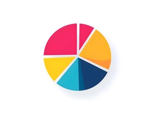 Fototapeta premium Colorful Pie Chart Infographic for Business Analytics and Data Visualization Trends