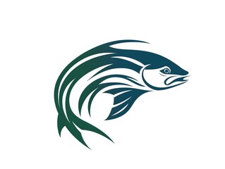 Obraz premium Stylized Fish Logo Illustration: Modern Vector Template for Seafood and Aquatic Branding