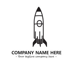 Rocket silhouette logo company design vector illustration